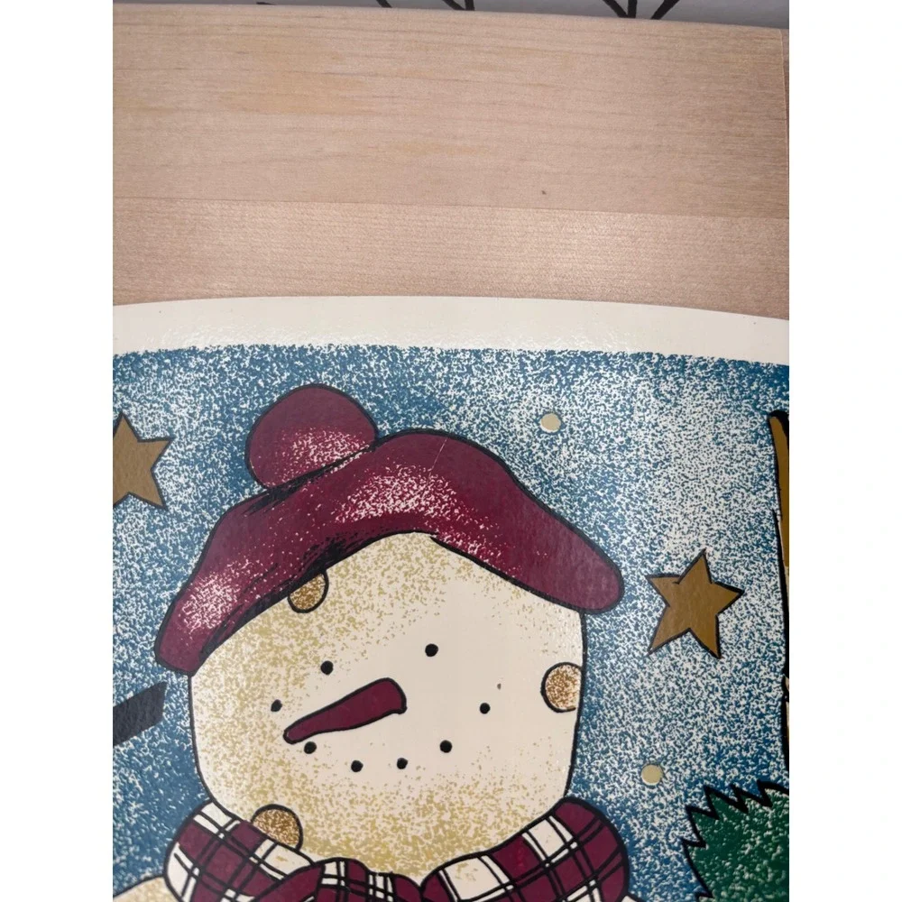 Debbie Mumm Snowman Placemats Set of 4 Winter Holiday Folk Art Christmas Decor